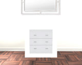 32" White Manufactured Wood Six Drawer Standard Dresser