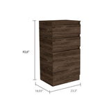 23" Dark Walnut Manufactured Wood Two Drawer Standard Chest