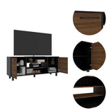 Sleek and Stylish Carbon Espresso Television Stand
