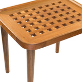 18" Brown Solid Wood Rectangular End Table