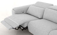 Modern Grey 84" Double Recliner Loveseat