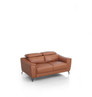 Urban 65" Brown Leather Adjustable Headrest Loveseat