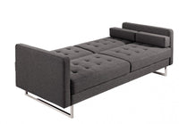 Contemporary Grey Sofa Bed With Steel Legs