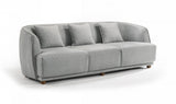 Modern 68" Light Gray Quilted Sofa
