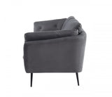 Modern 84" Grey Sofa With Two Cushions