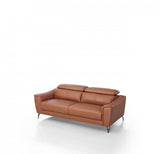 Urban 80" Brown Leather Adjustable Headrest Sofa