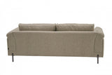 Contemporary 84" Tan Sofa With Two Cushions