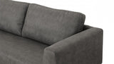 Modern 87" Dark Grey Sofa With Removable Back Cushions