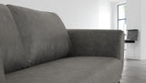 Modern 87" Dark Grey Sofa With Removable Back Cushions
