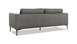 Modern 87" Dark Grey Sofa With Removable Back Cushions