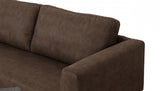 Modern 87" Brown Sofa With Removable Back Cushions