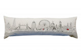 45" White London Daylight Skyline Lumbar Decorative Pillow