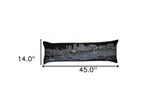 45" Black Nashville Nighttime Skyline Lumbar Decorative Pillow