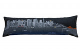 45" Black San Francisco Nighttime Skyline Lumbar Decorative Pillow