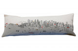 45" White Seattle Daylight Skyline Lumbar Decorative Pillow