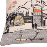 24" White Jackson Daylight Skyline Lumbar Decorative Pillow