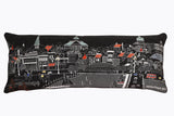 35" Black Annapolis Nighttime Skyline Lumbar Decorative Pillow