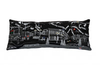 35" Black Aspen Nighttime Skyline Lumbar Decorative Pillow