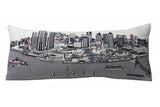 35" White Detroit Daylight Skyline Lumbar Decorative Pillow