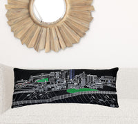 35" Black Lexington Nighttime Skyline Lumbar Decorative Pillow