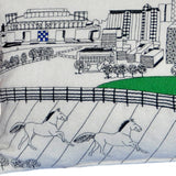 35" White Lexington Daylight Skyline Lumbar Decorative Pillow