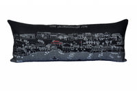 35" Black St Michael's Nighttime Skyline Lumbar Decorative Pillow