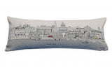 35" White Washington DC Daylight Skyline Lumbar Decorative Pillow