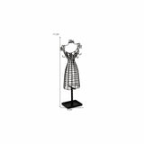 17" Black Metal Dress Form Sculpture and Jewelry Holder
