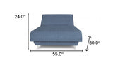 Navy Blue Adjustable Hybrid Storage Bed with Full Mattress