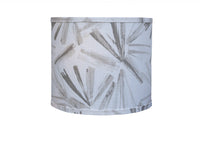 30" Graywash Taupe Candlestick Table Lamp With Gray Abstract Shade
