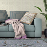 26x26 Green Brown Bee Blown Seam Broadcloth Animal Print Throw Pillow