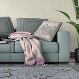 28x28 Purple Brown Bee Blown Seam Broadcloth Animal Print Throw Pillow