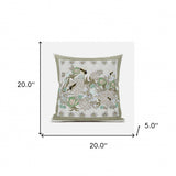 20x20 BeigeYellow Green Brown Bee Blown Seam Broadcloth Animal Print Throw Pillow