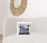 16x16 Black Gray Deer Blown Seam Broadcloth Animal Print Throw Pillow