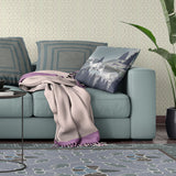 26x26 Gray Blue Deer Blown Seam Broadcloth Animal Print Throw Pillow