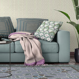 26x26 Green Pink Blown Seam Broadcloth Floral Throw Pillow