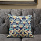 18x18 Yellow Gray Blown Seam Broadcloth Floral Throw Pillow