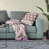 20x20 Red White Blown Seam Broadcloth Floral Throw Pillow