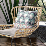 18x18 White Green Pink Blown Seam Broadcloth Floral Throw Pillow