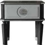 24" Charcoal And Light Gray Manufactured Wood Square End Table