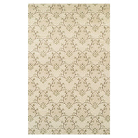 8' X 10' Beige Green And Brown Floral Vines Stain Resistant Area Rug