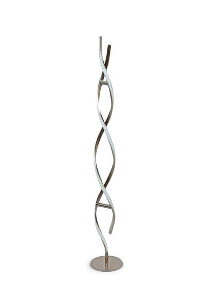 55" Stainless Steel and White LED Novelty Twist Floor Lamp