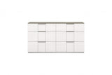 57" White Manufactured Wood Six Drawer Double Dresser