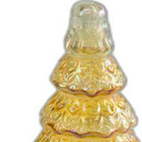 12" Gold Glass Christmas Tree Sculpture