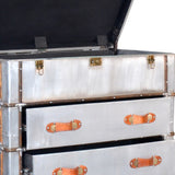 42" Silver Aluminum Four Drawer Standard Dresser