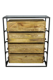 41" Natural Solid Wood Four Drawer Standard Chest