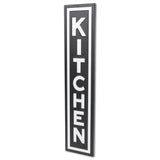 37" Black And White Metal Kitchen Text Wall Decor