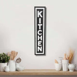 37" Black And White Metal Kitchen Text Wall Decor