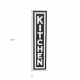 37" Black And White Metal Kitchen Text Wall Decor