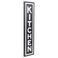 37" Black And White Metal Kitchen Text Wall Decor